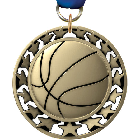 2.5" Basketball Super Star Medal [M2SS-BK]