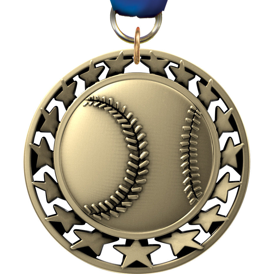 2.5" Baseball Super Star Medal [M2SS-BS]