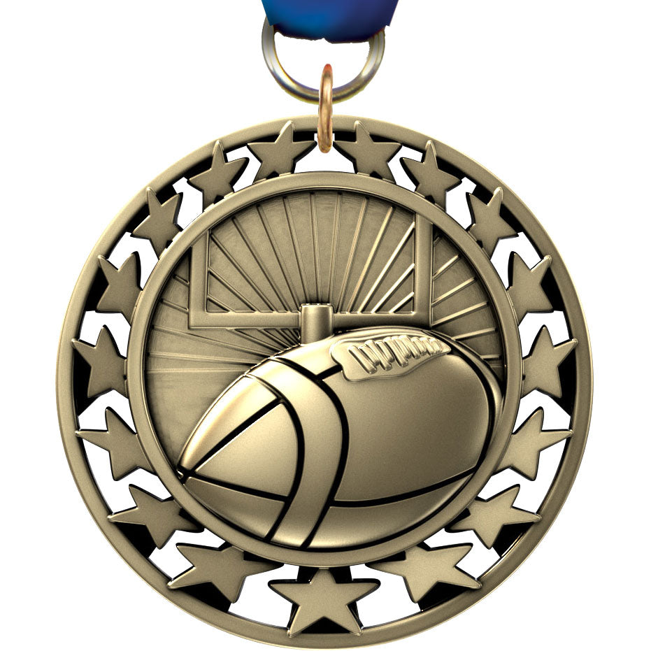2.5" Football Super Star Medal [M2SS-FB]