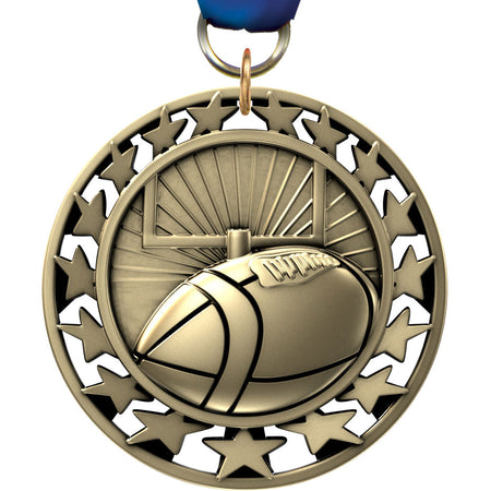 2.5" Football Super Star Medal [M2SS-FB]