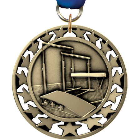 2.5" Gymnastics Super Star Medal [M2SS-GG]