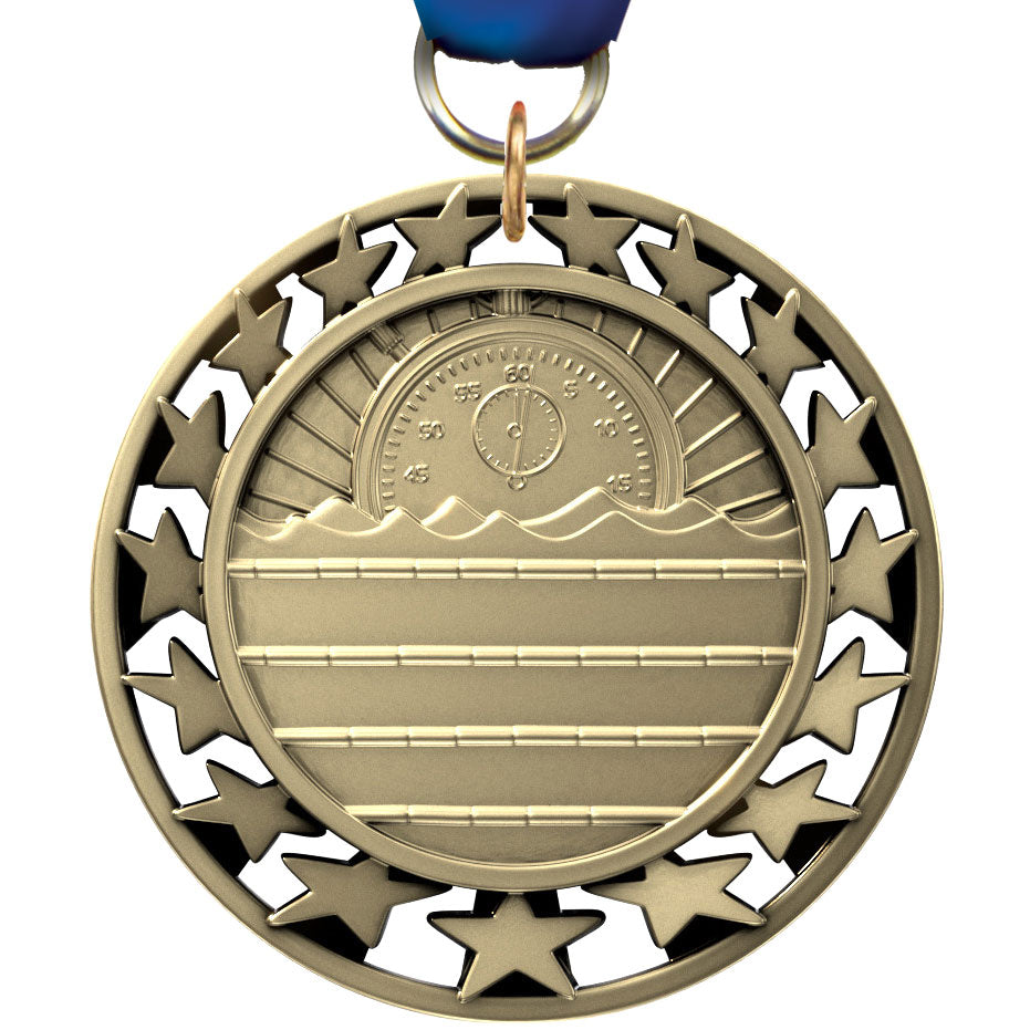 2.5" Swimming Super Star Medal [M2SS-SW]