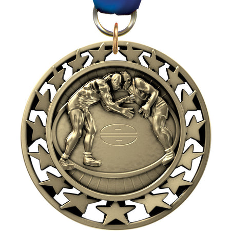 2.5" Wrestling Super Star Medal [M2SS-WS]