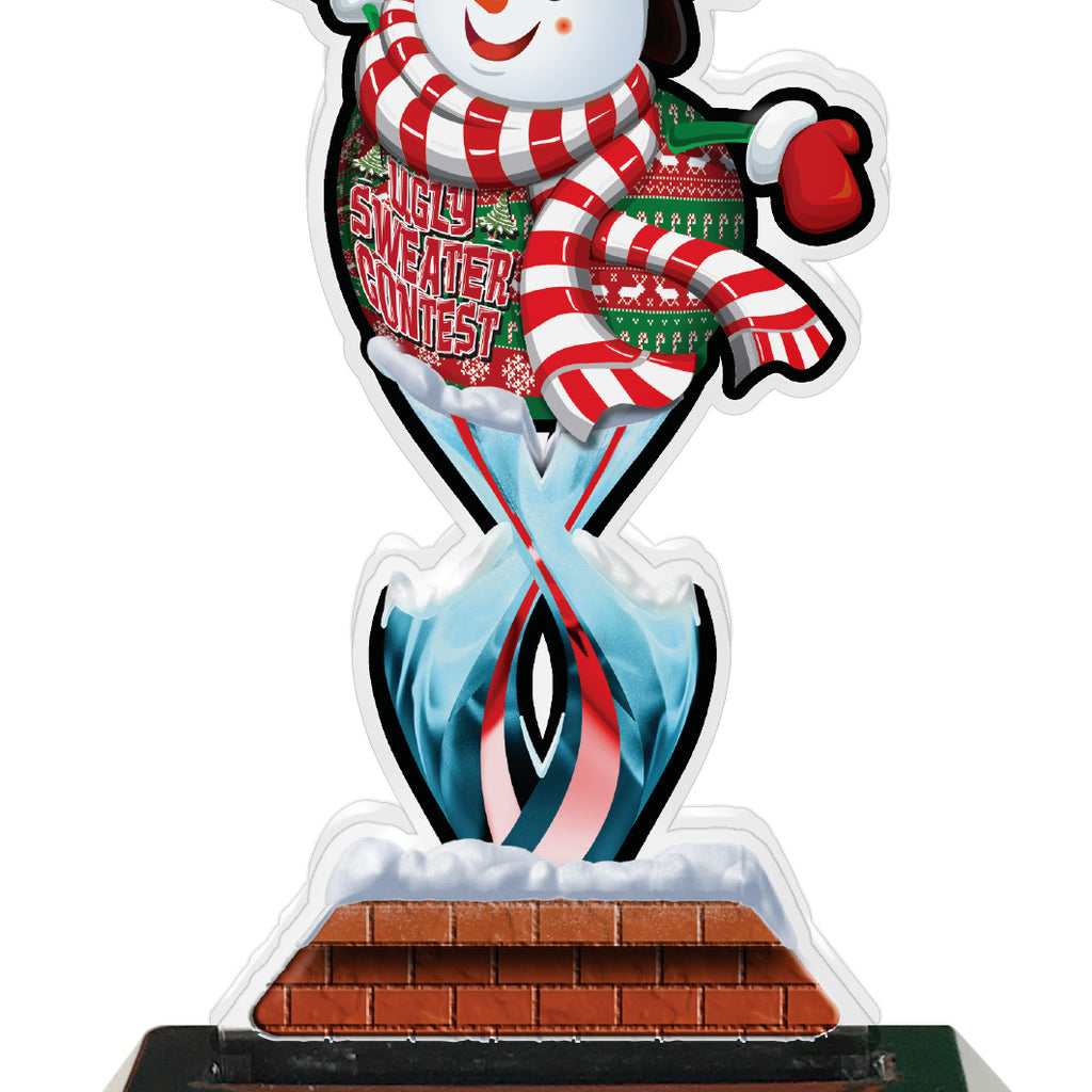 Ugly Sweater Contest Tribal Flames Colorix-T Acrylic Trophies