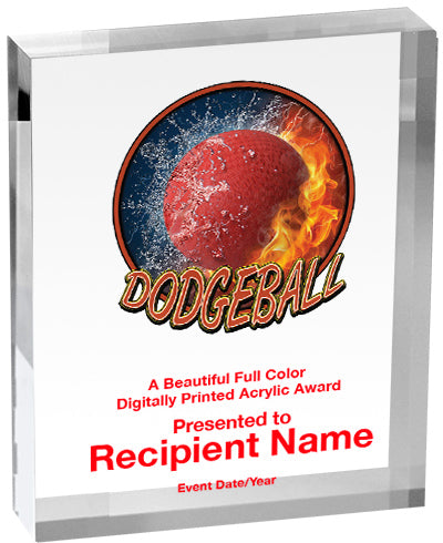 Dodgeball Vibrix Acrylic Awards [1 inch thick]