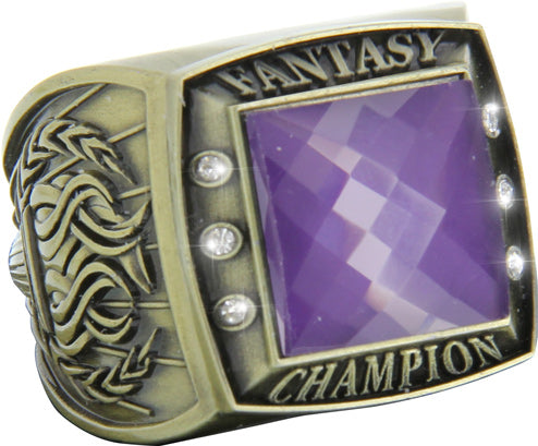 Fantasy Championship Ring with Purple Center Stone- Gold [RGSJ-G-FANCH-PRP]