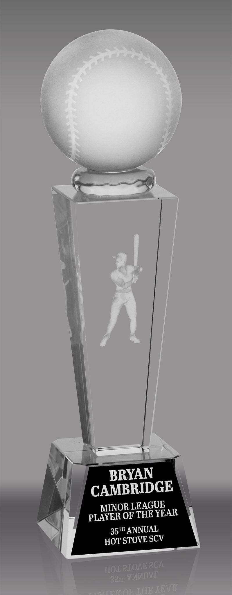 Baseball 3D Laser Crystal Trophy [CRL3D-BS] – Trophy Depot