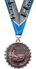 Hockey Diecast Medal with Diamond Cut Border- Bronze [MM2DC-HK-B]
