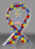 Custom Autism Puzzle Awareness Ribbon Acrylic Award - 6 inch [ATRIB-AS-6-FC-Q]