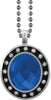 Blue Gem Silver Charm [CSOV-16STN-STN-BLUE-S]