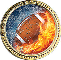 Football Round Insert Pin [P78RI-FB2]