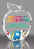 Acrylic Custom Full Color Apple Award- 5 inch [APLENG-5-FC-Q]