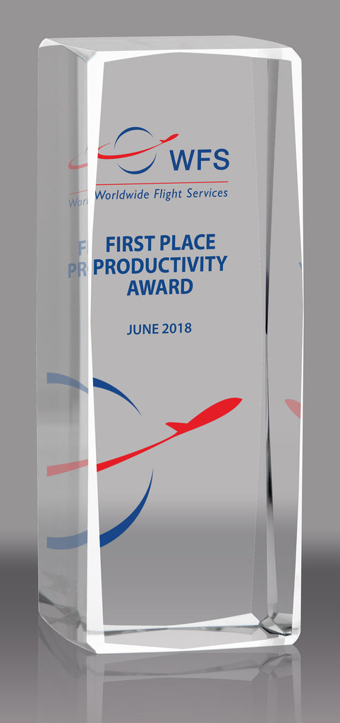 Full Color Optical Crystal Block Award - 5.25 inch [CCLBK-5-FC]