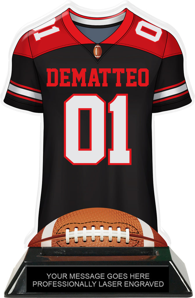 Football Jersey Colorix-T Acrylic Trophy- Red [TACR7-JSY-FB-RED-Q]