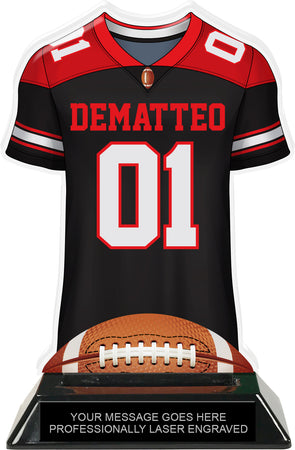 Football Jersey Colorix-T Acrylic Trophy- Red [TACR7-JSY-FB-RED-Q]