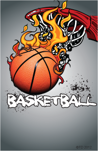 Basketball- Flame Plaque Insert [BBP-2045]