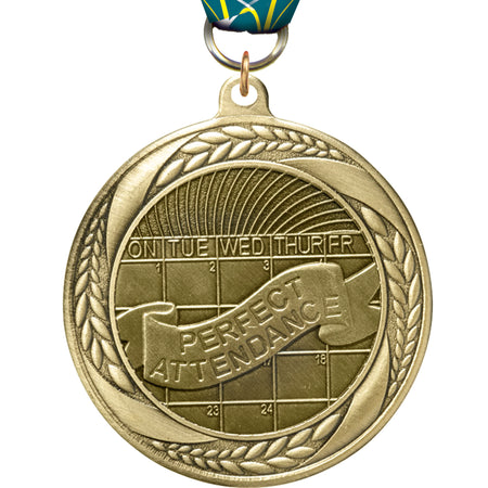 2.25" Perfect Attendance Laurel Wreath Medal [MM2S-37]
