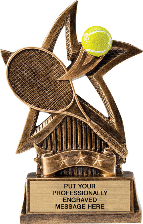 Tennis Sweeping Star - 6" Trophy [RM16STR-TN]
