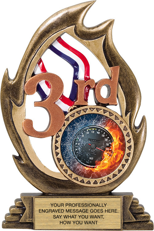 3rd Place Flame Color Resin Trophy [RMFC7-3RD]