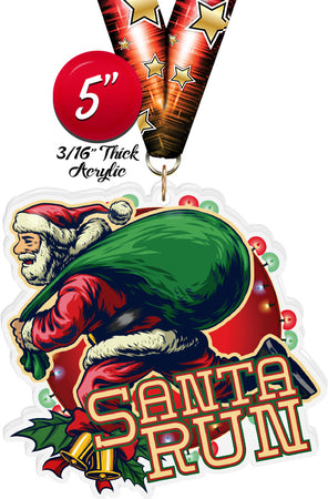 Santa Run Colorix-M Acrylic Medal [MACR5-SNTRN1-Q]