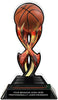 Basketball Tribal Flames Acrylic Trophy- 8.5 inch [TACR85-TF-BK-Q]