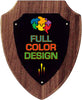 Custom American Walnut Shield Plaque 8.5