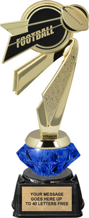 Football Bullseye Diamond Riser Trophy [TDRBE9-FB]