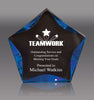Acrylic Blue and Black Luminary Star - 5 inch [ALSB5BKB]