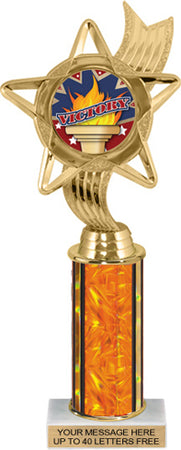 Banner Star Color Insert Trophy w/ Column [Ti12-J27]