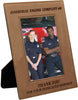 7.75 x 9.75 Dark Brown Laserable Leatherette Picture Frame [PLLF57-257]