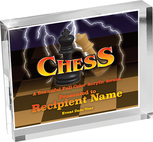 Chess Horizontal Vibrix Acrylic Award [A43BH-CS]