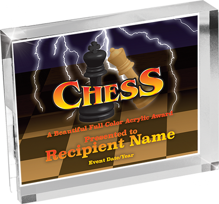 Chess Horizontal Vibrix Acrylic Award [A43BH-CS]