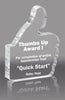 Thumbs Up Clear Acrylic Block - 4.25 inch [ATHM-4-Q]