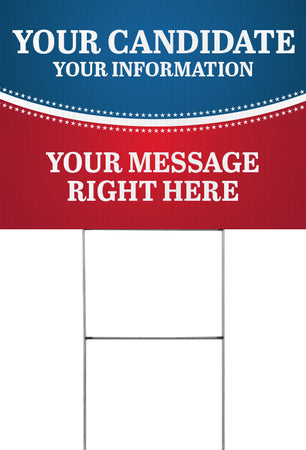 Color Split Political Yard Sign - 24 x 18 inch [YS2418-POL-CRV]