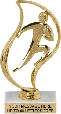 Football Torch Figures on Marble Base [TTF6-FB]