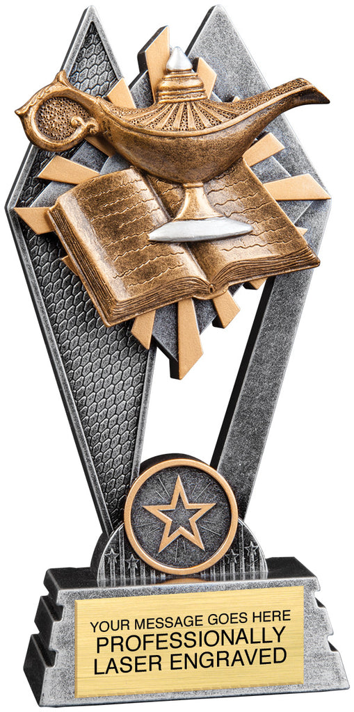 Lamp of Knowledge Sun Ray Trophy - 7 inch [RJSR-7-KN]