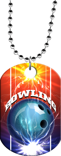 Bowling Lightning Monster Dog Tag [DTXL-BW-LGT]