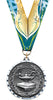 Knowledge Diecast Medal with Diamond Cut Border- Silver [MM2DC-KN-S]