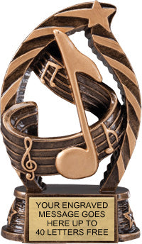 Music Star Flame Resin Trophy [RSF7-MC]