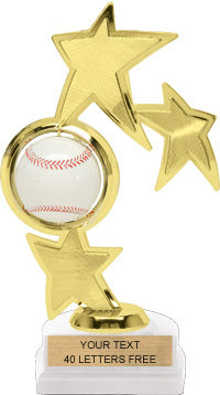 Baseball Triple Star Spinning Trophy [TTSS9-BS]