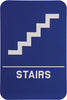 ADA 6 x 9 Blue/White Stairs Sign [AJDA-208]