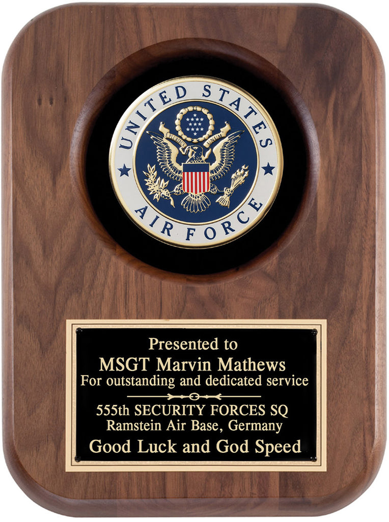 American Tribute Walnut Plaque- Airforce [PMAT51A]