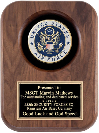 American Tribute Walnut Plaque- Airforce [PMAT51A]