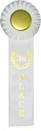 3rd Place Single Streamer Rosette Ribbon [R10R1-3RD]
