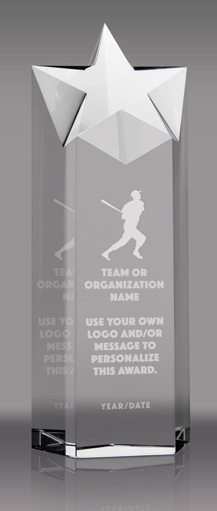 Optical Crystal Star Tower - 9.25 inch [CYSTRT-9-X]