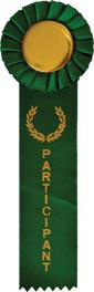 Participant Single Streamer Rosette Ribbon [R10R1-PART]