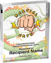 Martial Arts Vibrix Acrylic Award [A34BV-MA]
