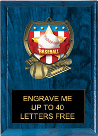 Baseball Sport Shield Plaque [PSHLD57-BS]