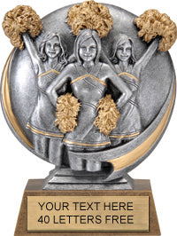 Cheer Round 3D Sport Resin Trophy [RSR5-CH]