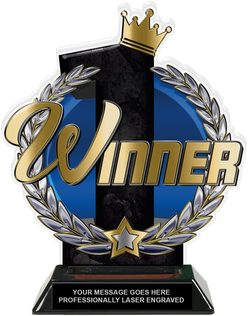 1 Winner Colorix-T Acrylic Trophy- 8.25 inch [TACR8-WIN-Q]